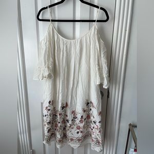 Altar’d State Boho Cold Shoulder White Dress